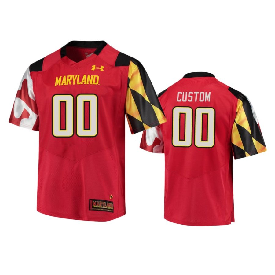 mens maryland terrapins custom red college football jersey