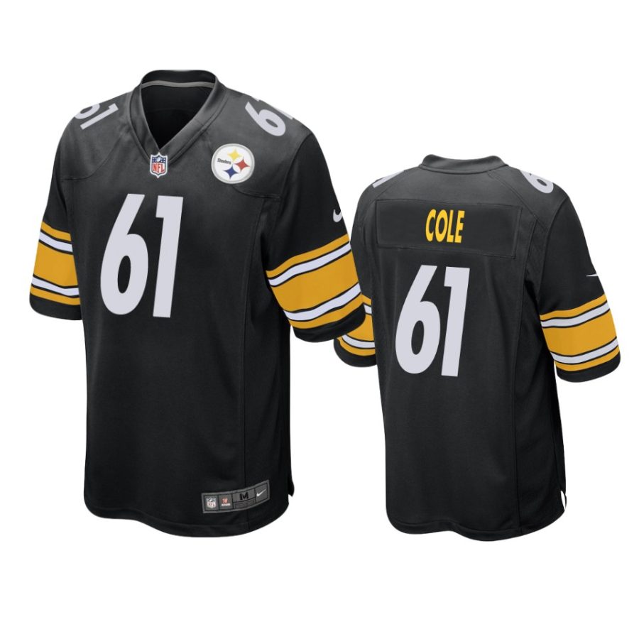 mens mason cole steelers black game jersey