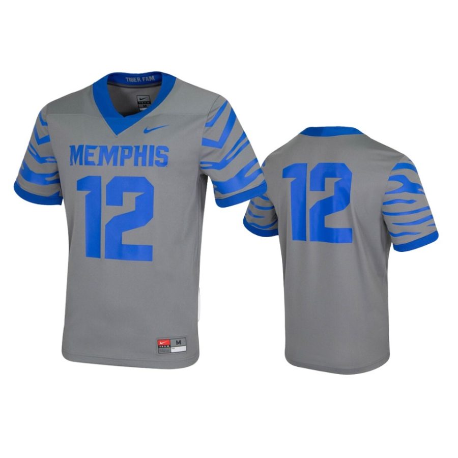 mens memphis tigers 12 gray untouchable jersey