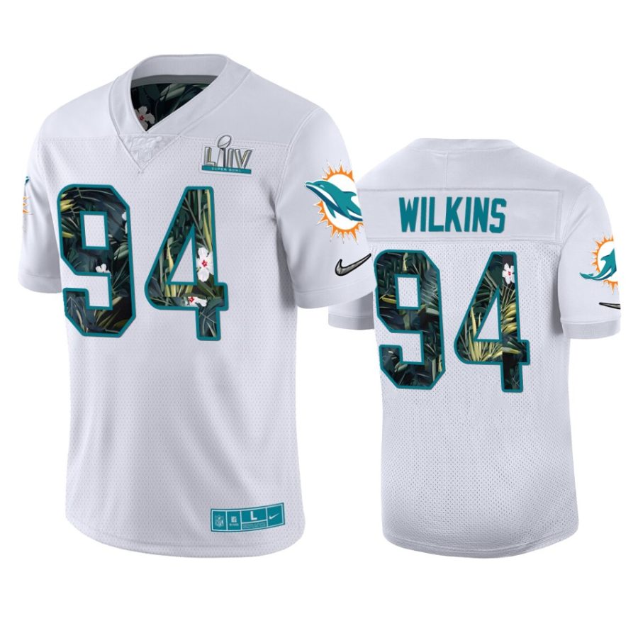 mens miami dolphins christian wilkins white super bowl liv jersey