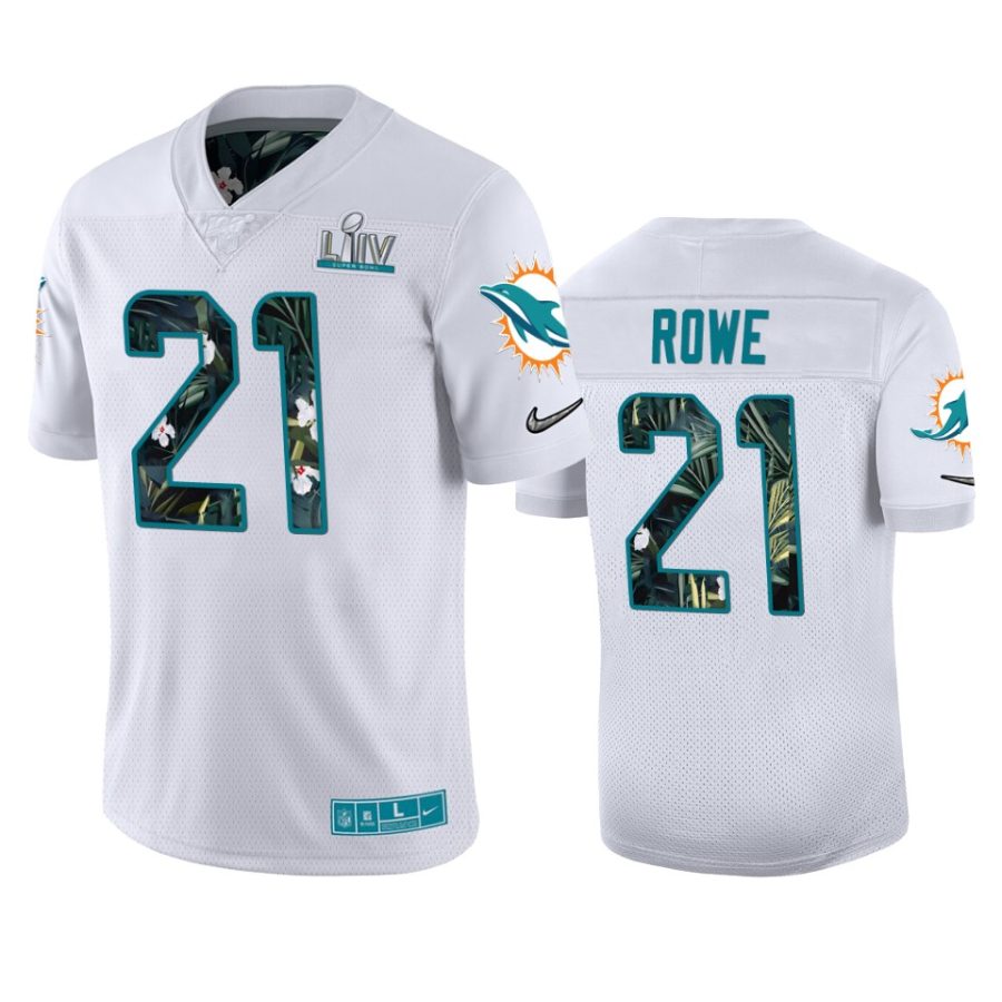 mens miami dolphins eric rowe white super bowl liv jersey