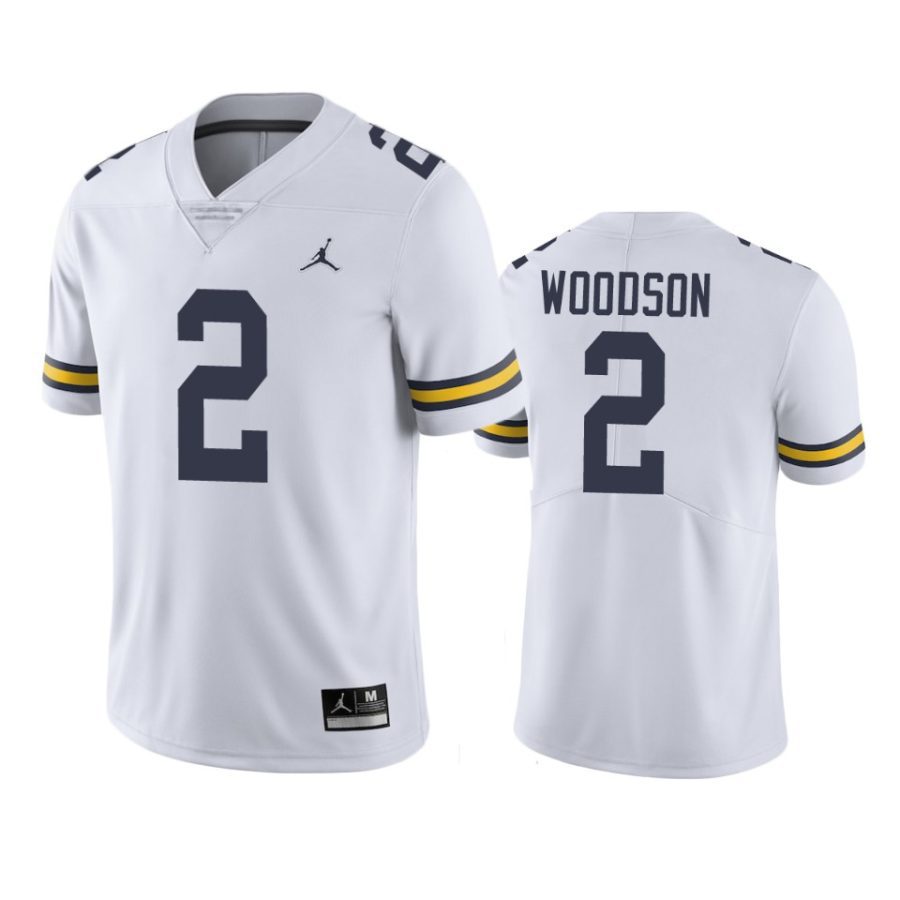 mens michigan wolverines charles woodson white college football jersey