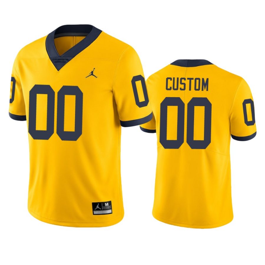 mens michigan wolverines custom maize college football jersey