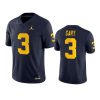 mens michigan wolverines rashan gary jordan brand navy game jersey