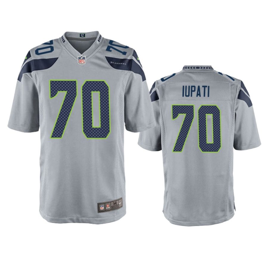 mens mike iupati seahawks gray game jersey