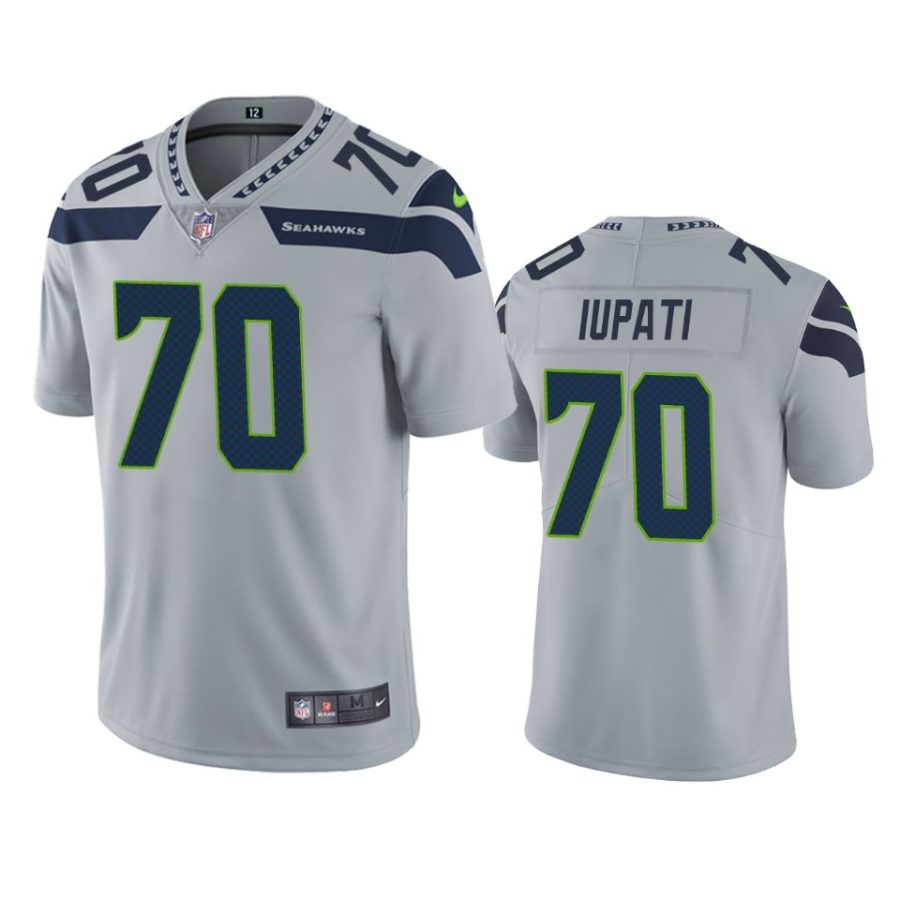 mens mike iupati seahawks gray vapor jersey