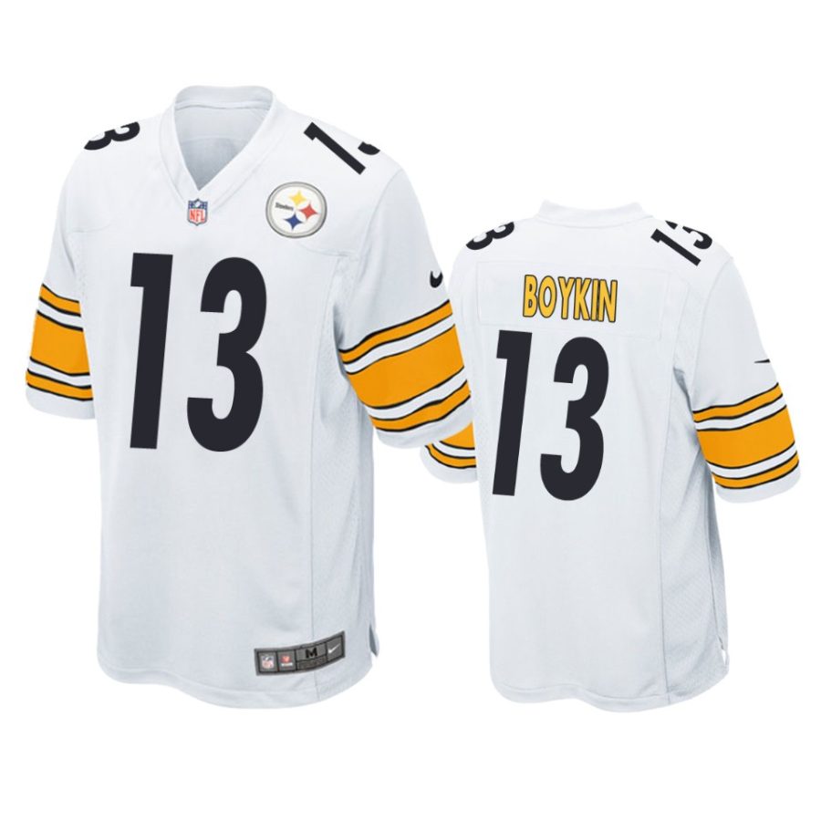 mens miles boykin steelers white game jersey