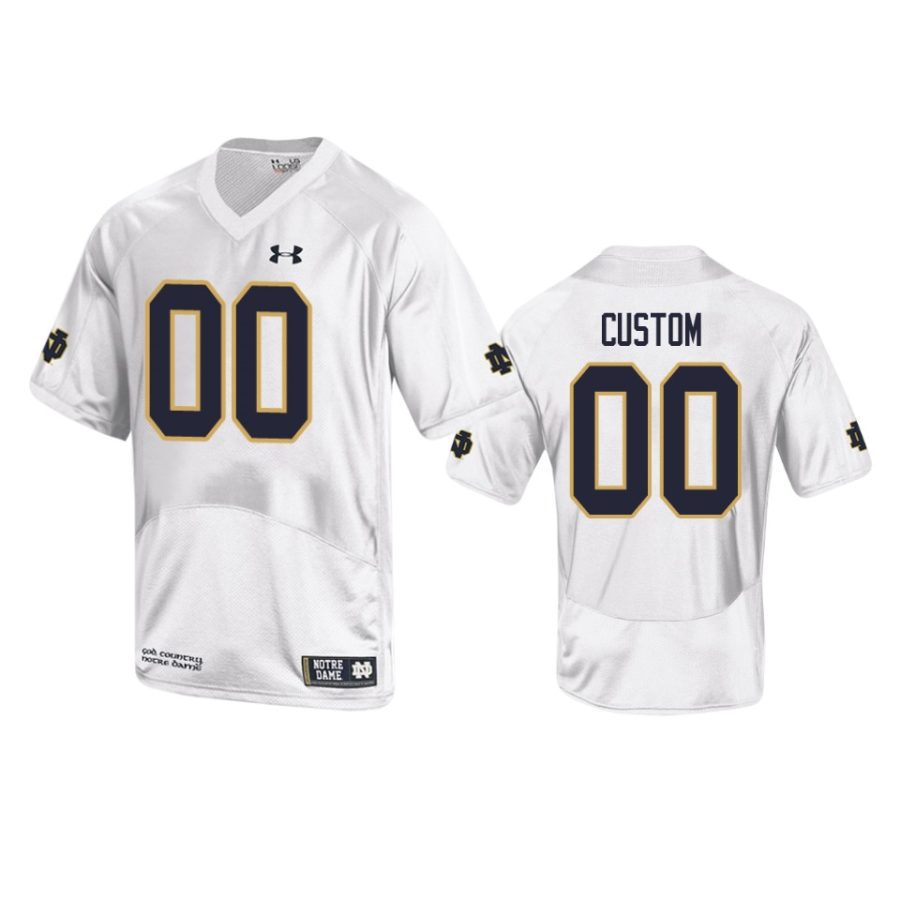 mens notre dame fighting irish custom white college football jersey