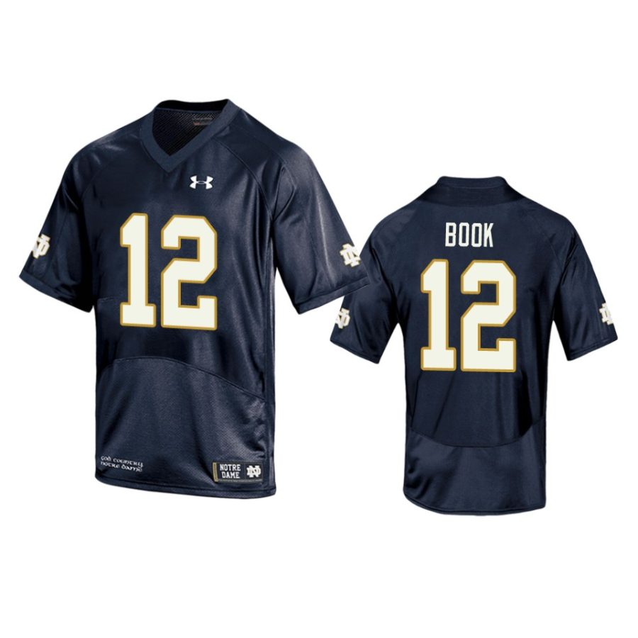 mens notre dame fighting irish ian book navy college football jersey