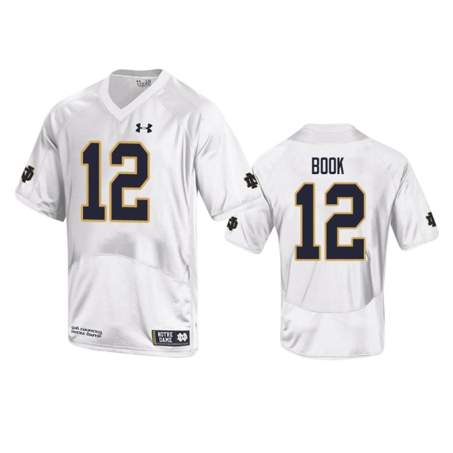 mens notre dame fighting irish ian book white college football jersey