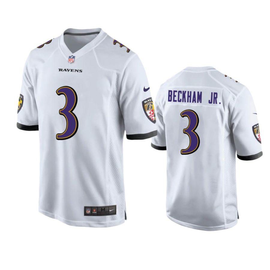 mens odell beckham jr. ravens white game jersey