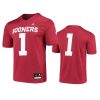 mens oklahoma sooners 1 crimson game jersey