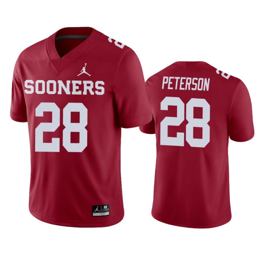 mens oklahoma sooners adrian peterson crimson college football jersey 0a