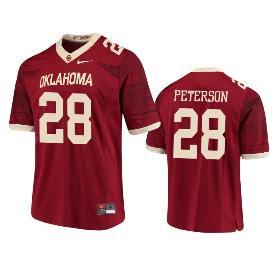 mens oklahoma sooners adrian peterson maroon limited jersey