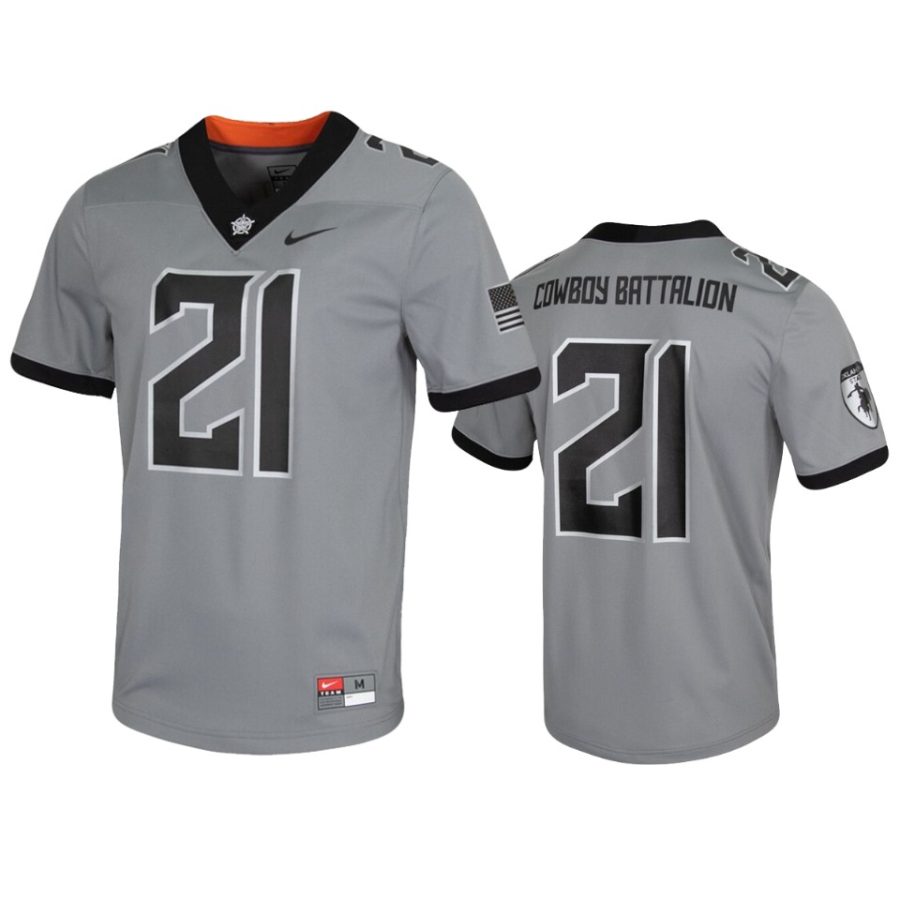 mens oklahoma state cowboys 21 gray untouchable jersey