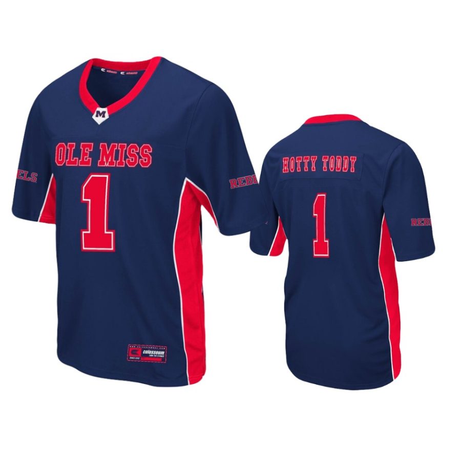 mens ole miss rebels 1 navy max power jersey