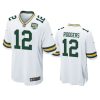 mens packers aaron rodgers white 100 seasons game jersey