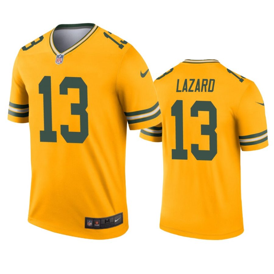 mens packers allen lazard gold inverted legend jersey