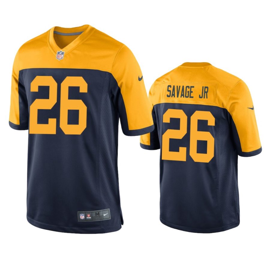 mens packers darnell savage jr. navy game jersey