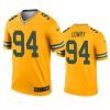 mens packers dean lowry gold inverted legend jersey