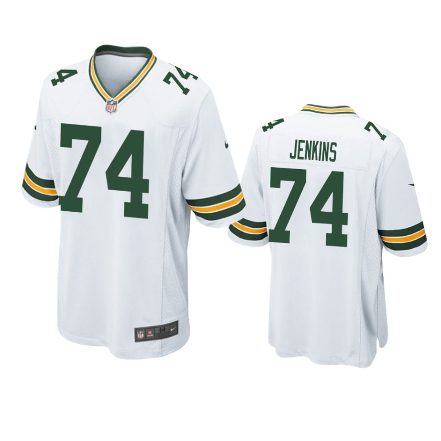 mens packers elgton jenkins white game jersey