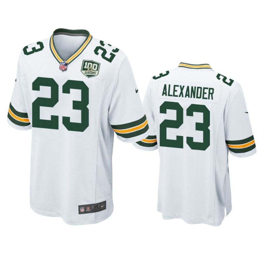 mens packers jaire alexander white 100 seasons game jersey