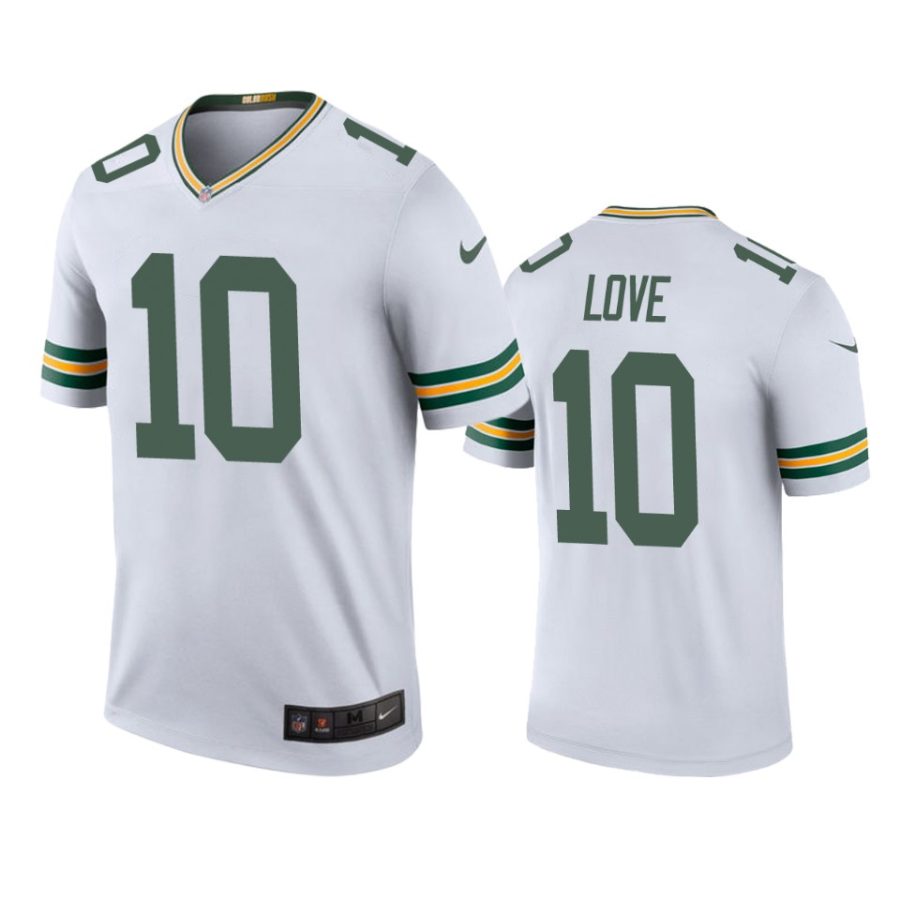 mens packers jordan love white color rush legend jersey