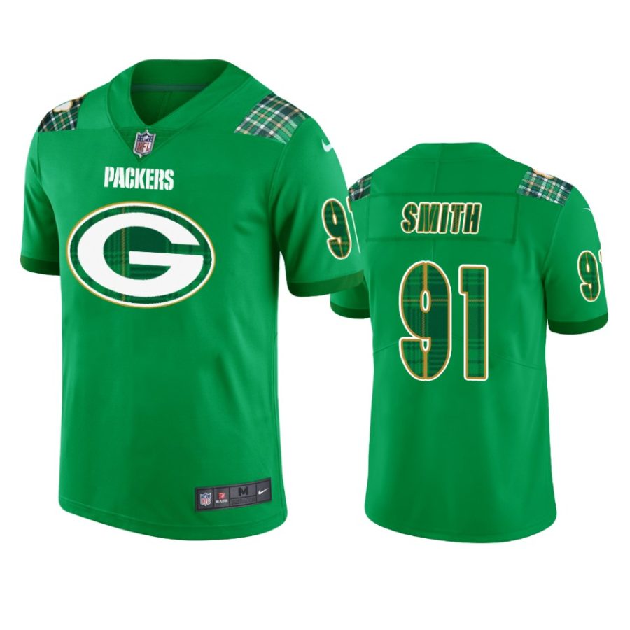 mens packers preston smith kelly green st. patricks day jersey