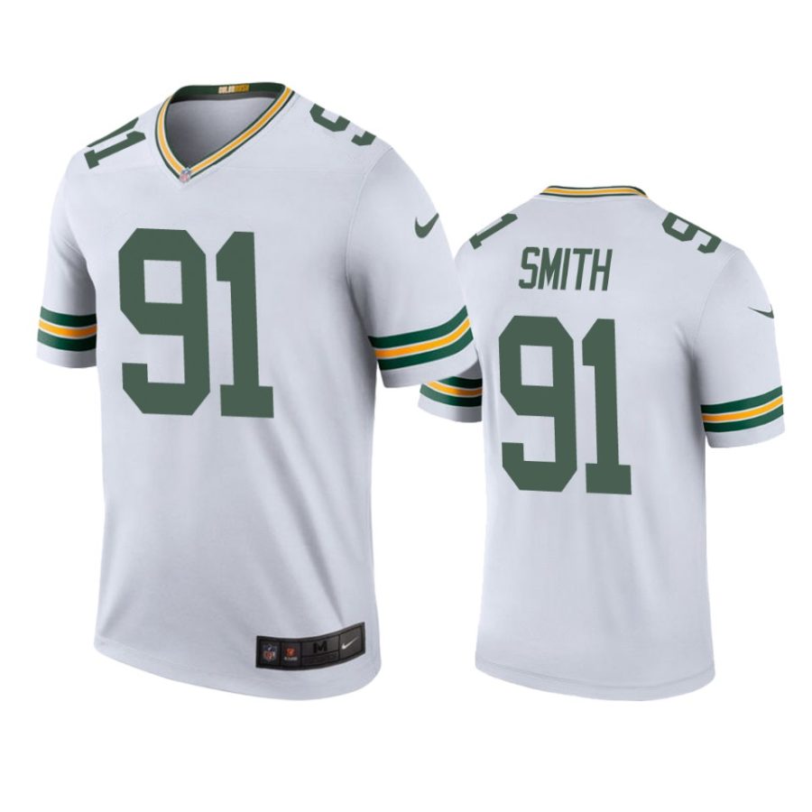 mens packers preston smith white color rush legend jersey