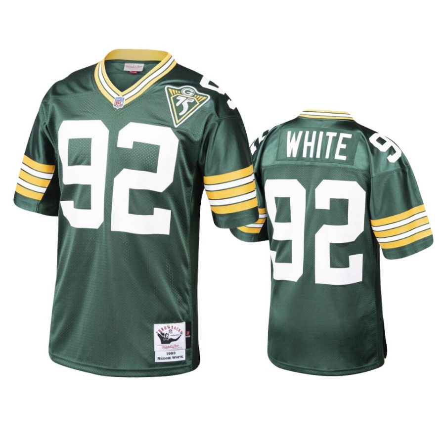 mens packers reggie white green 1993 authentic throwback jersey