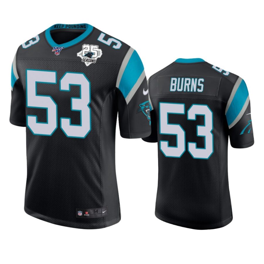 mens panthers brian burns black 25th season vapor limited jersey