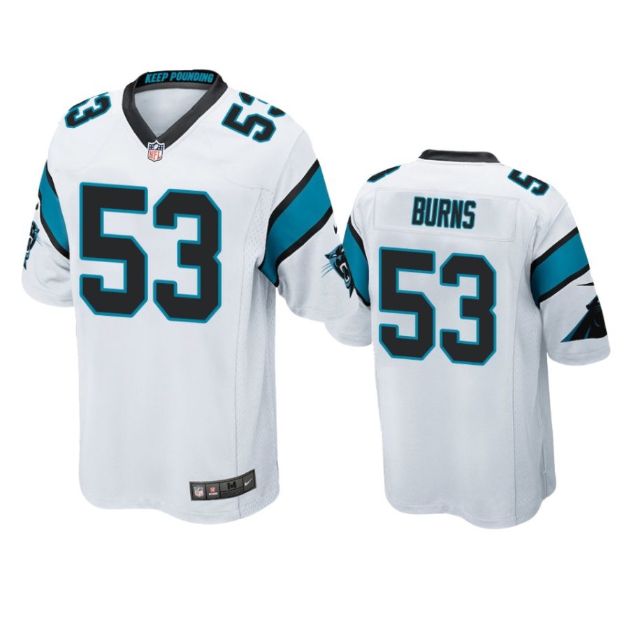 mens panthers brian burns white game jersey