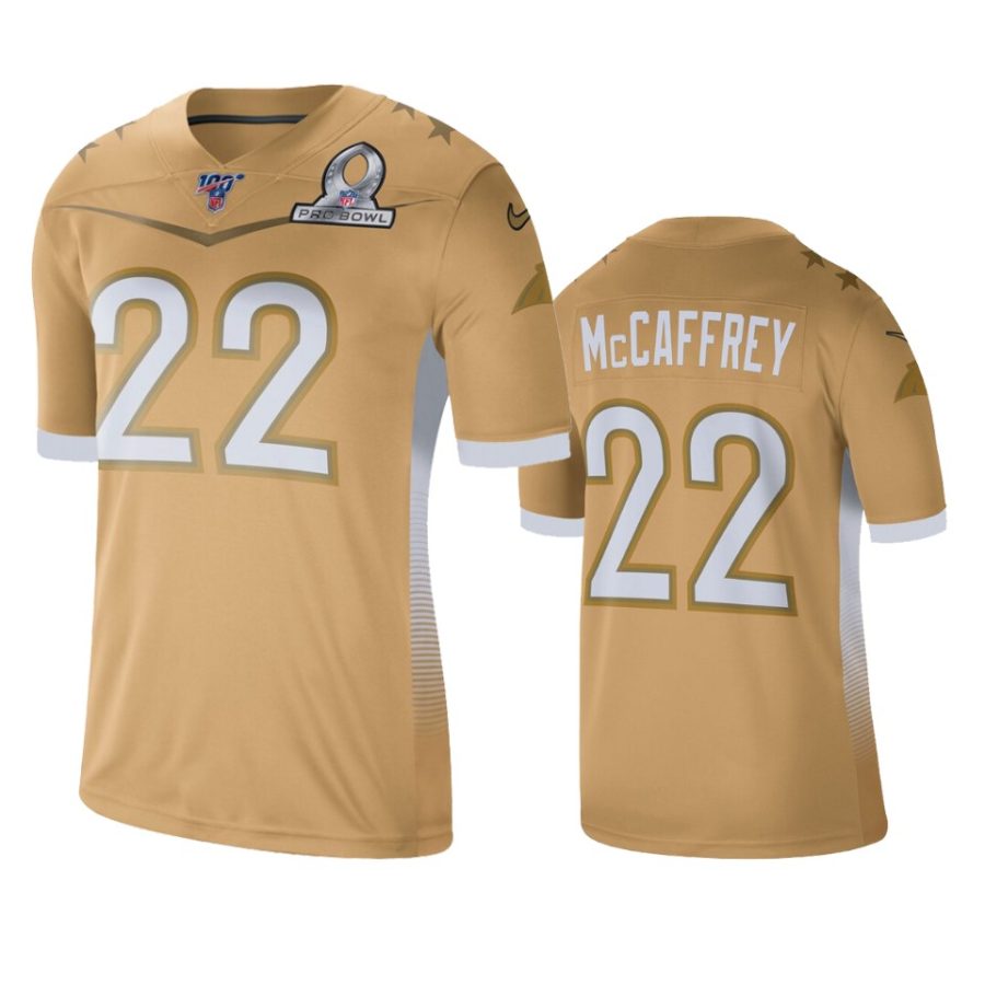 mens panthers christian mccaffrey gold nfc 2020 pro bowl jersey