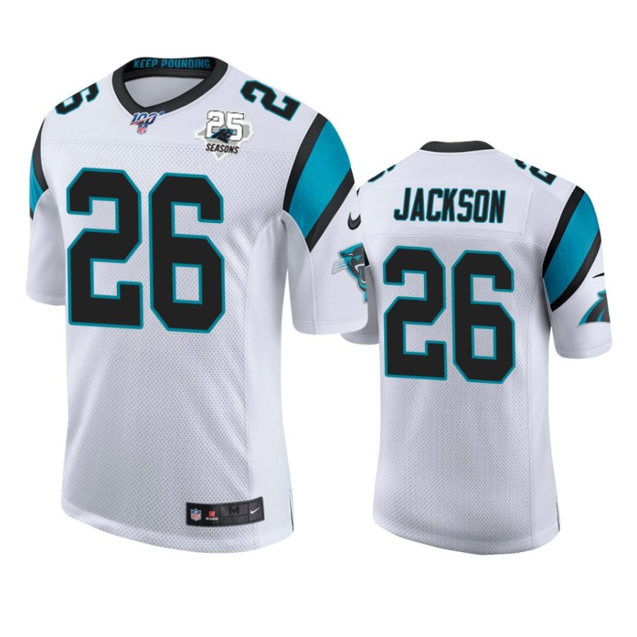 mens panthers donte jackson white 25th season vapor limited jersey