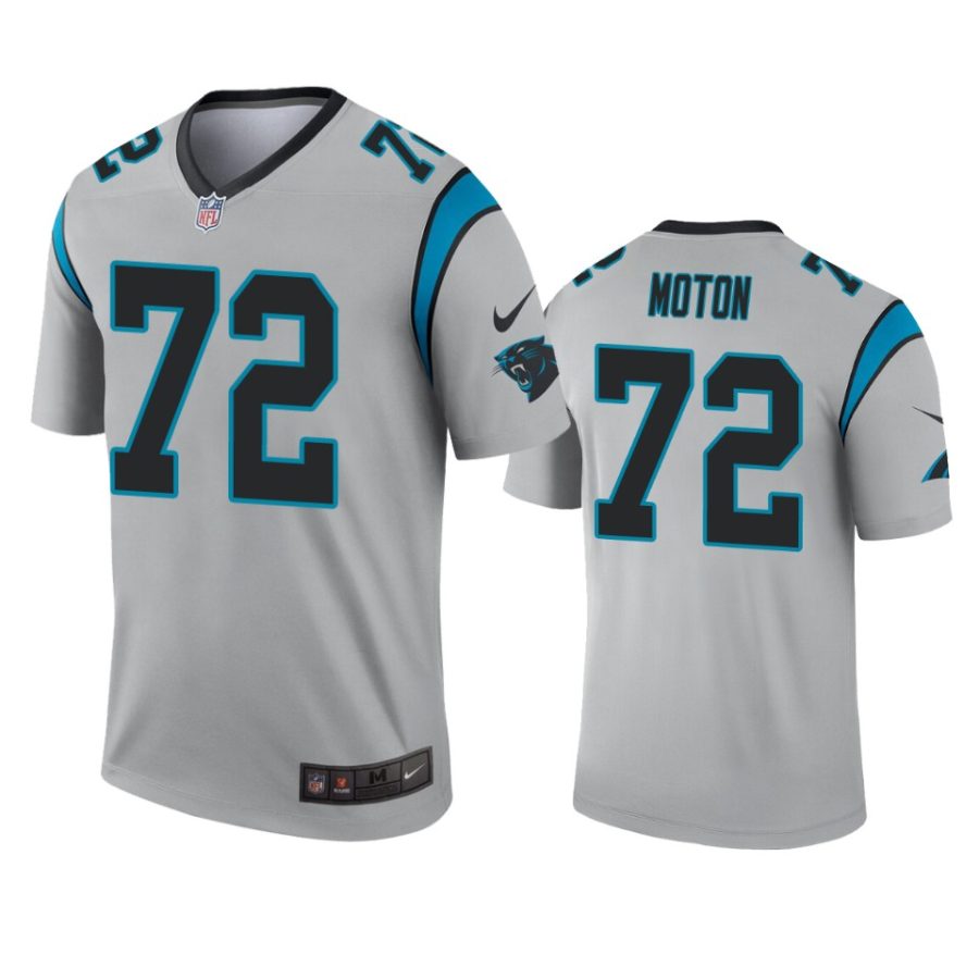 mens panthers taylor moton silver inverted legend jersey