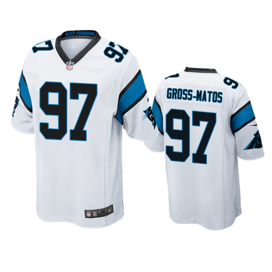 mens panthers yetur gross matos white game jersey