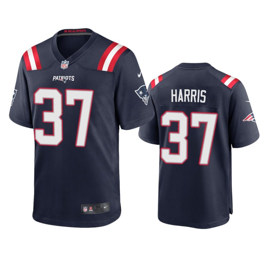 mens patriots damien harris navy 2020 game jersey