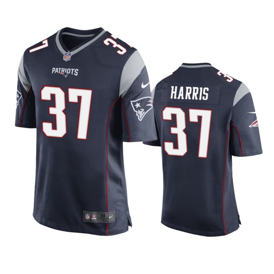 mens patriots damien harris navy game jersey