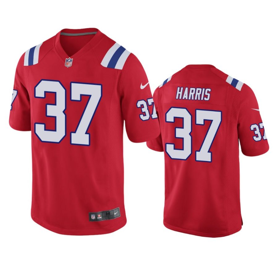 mens patriots damien harris red game jersey