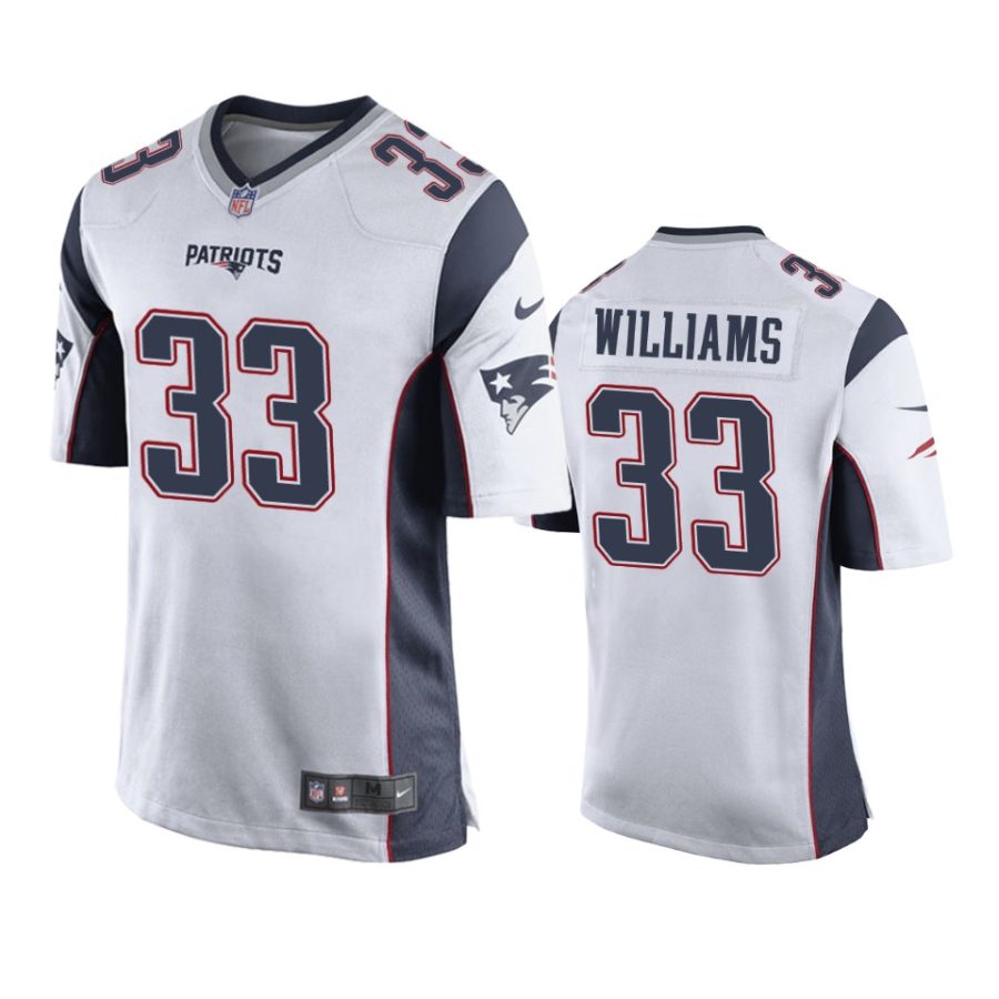 mens patriots joejuan williams white game jersey