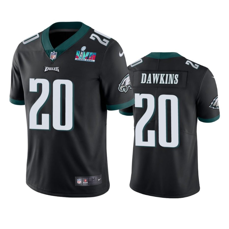 mens philadelphia eagles brian dawkins black super bowl lvii vapor limited jersey