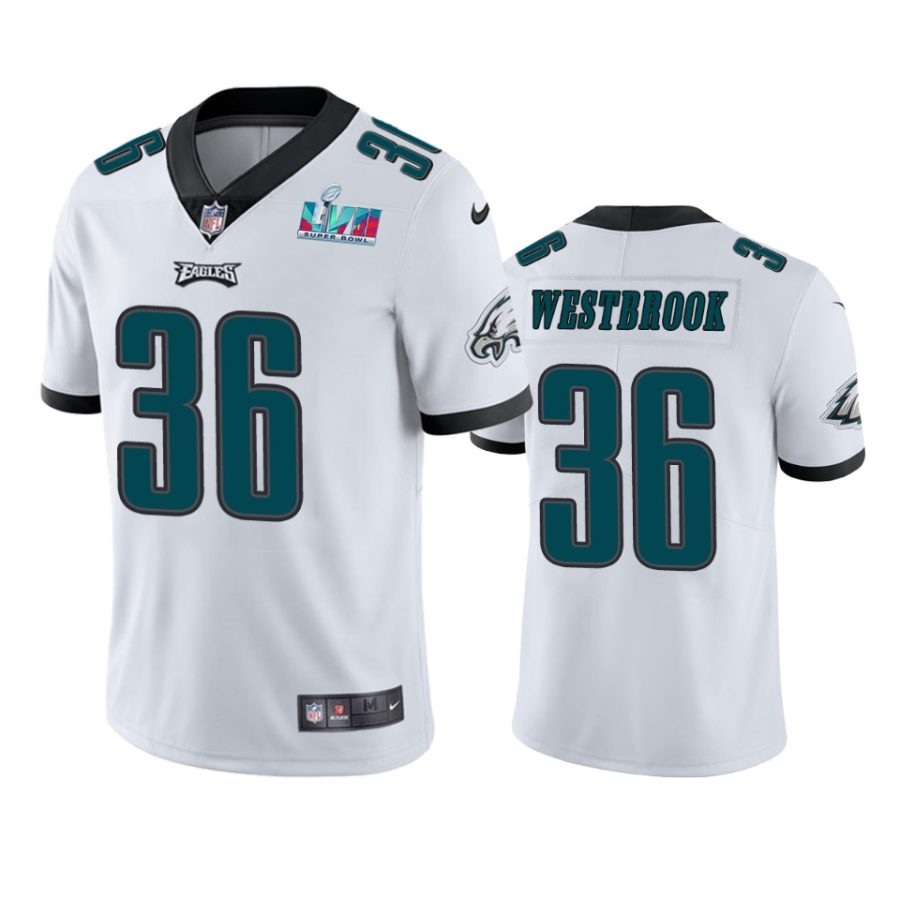 mens philadelphia eagles brian westbrook white super bowl lvii vapor limited jersey