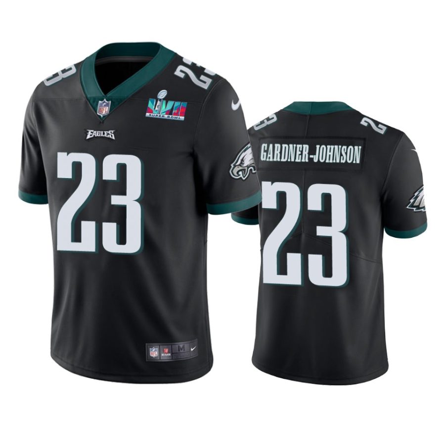 mens philadelphia eagles c.j. gardner johnson black super bowl lvii vapor limited jersey