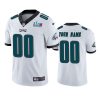 mens philadelphia eagles custom white super bowl lvii vapor limited jersey