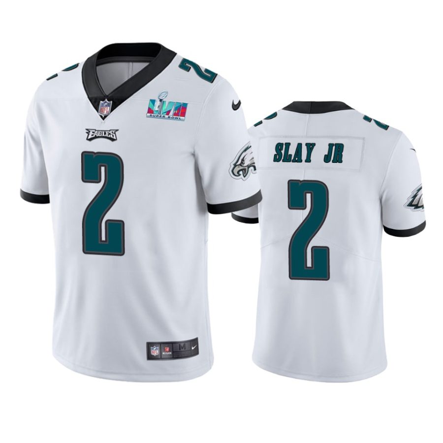 mens philadelphia eagles darius slay jr white super bowl lvii vapor limited jersey