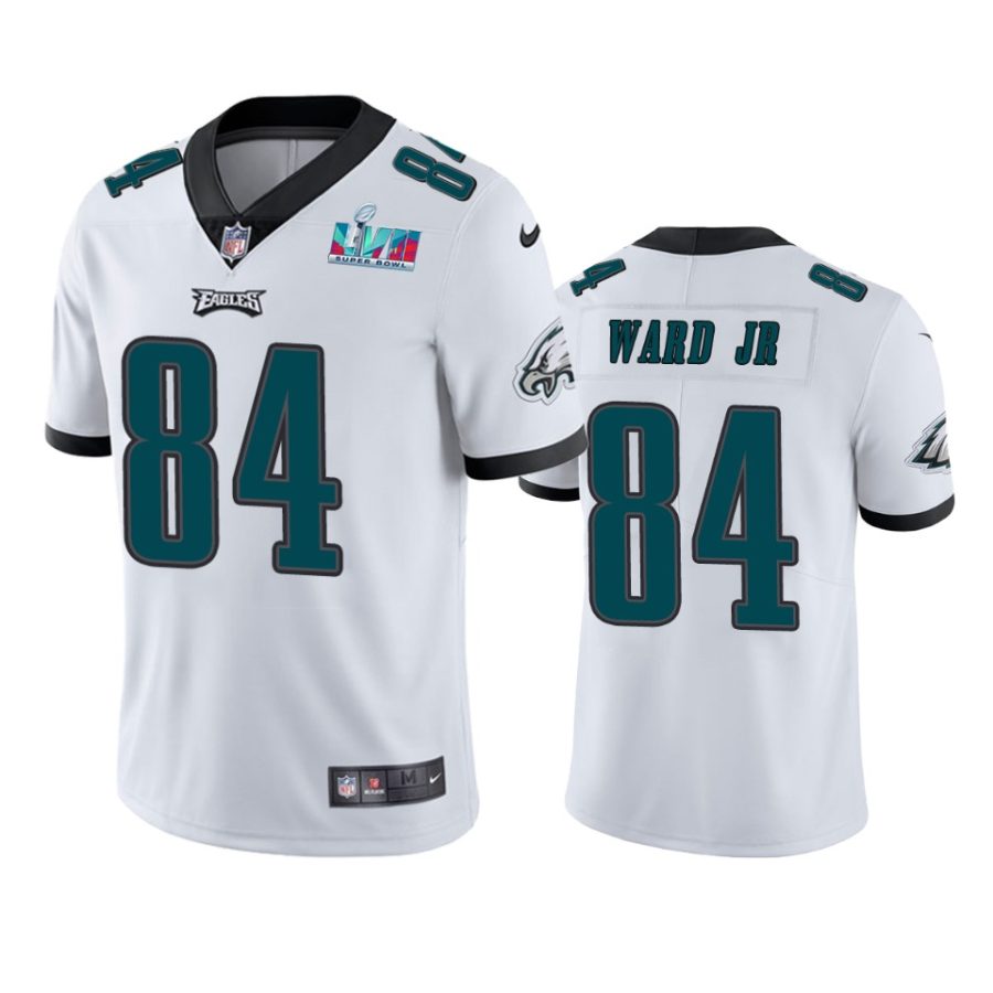 mens philadelphia eagles greg ward jr. white super bowl lvii vapor limited jersey