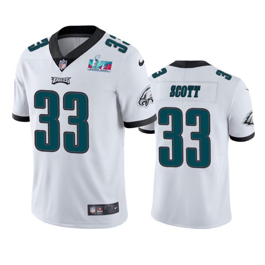 mens philadelphia eagles josiah scott white super bowl lvii vapor limited jersey