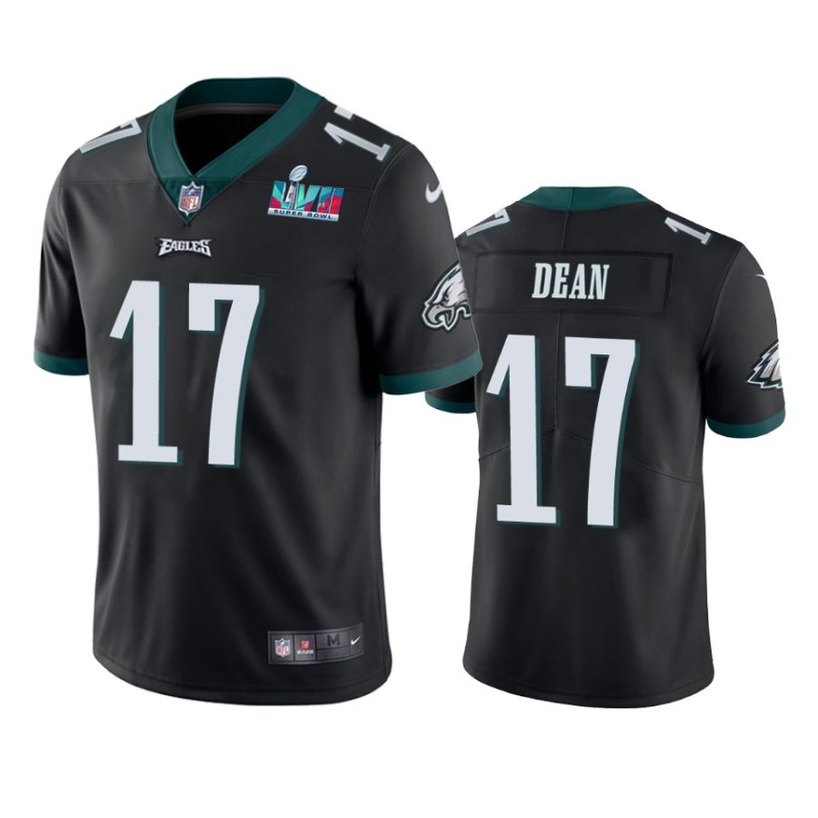 mens philadelphia eagles nakobe dean black super bowl lvii vapor limited jersey