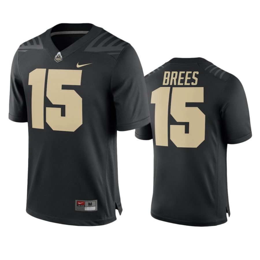 mens purdue boilermakers drew brees black college football jersey