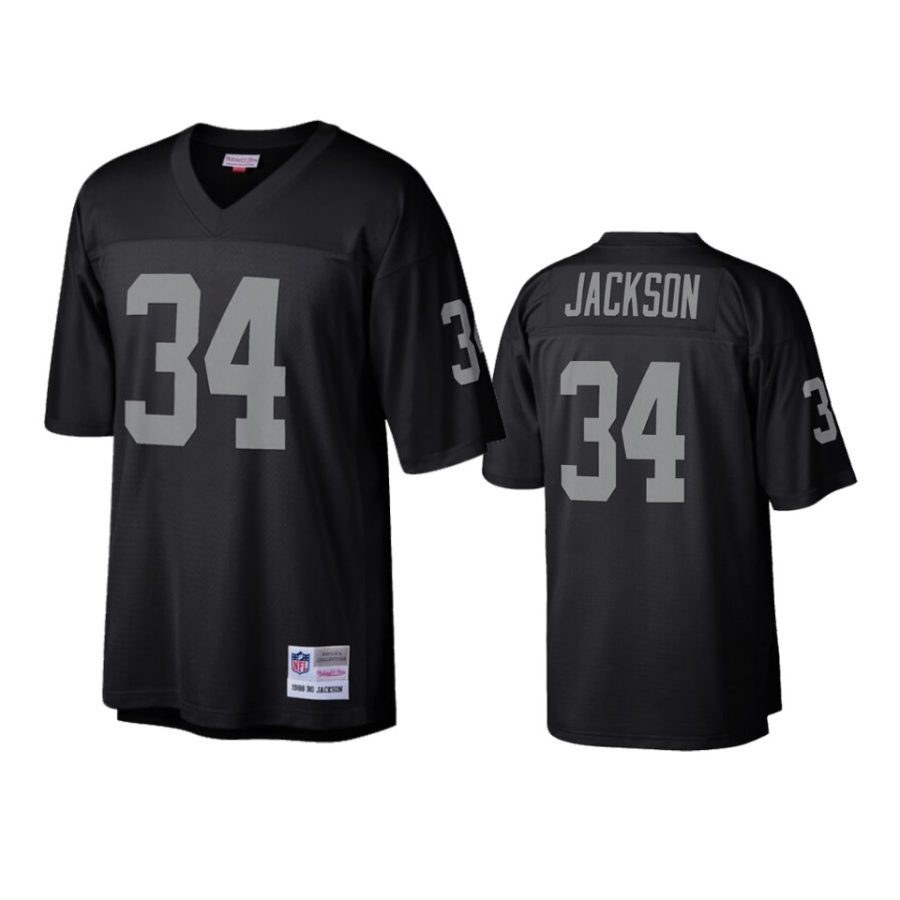 mens raiders bo jackson black 1988 vintage replica retired player jersey